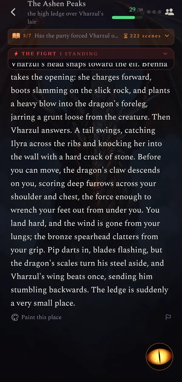 The last fight: the dragon behind the page.